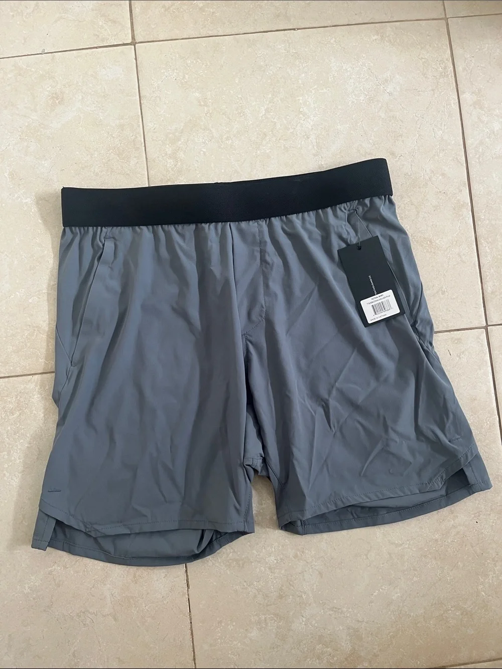 Ten Thousand Gray Athletic Shorts with Black Waistband